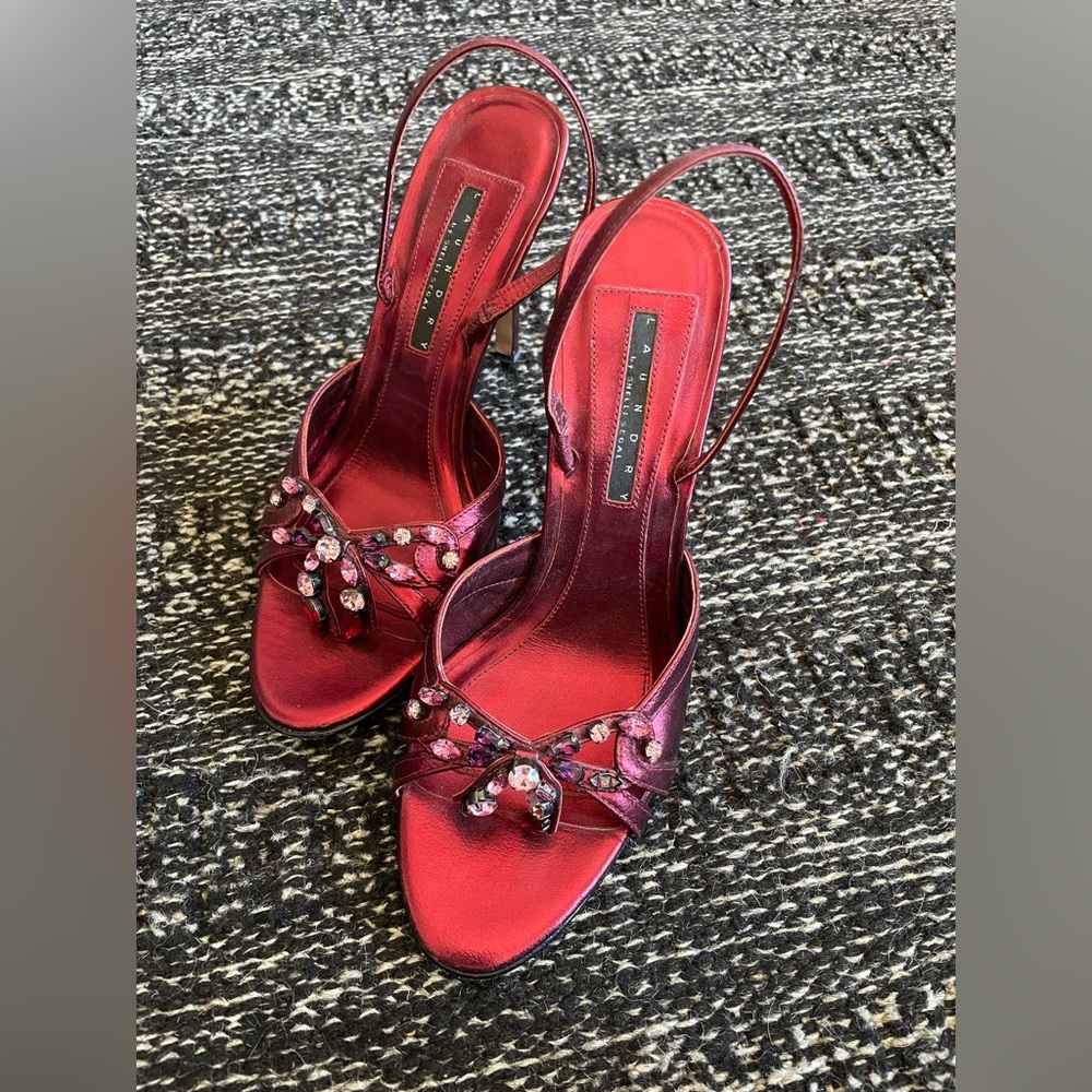 Laundry Slingback heels with Crystals